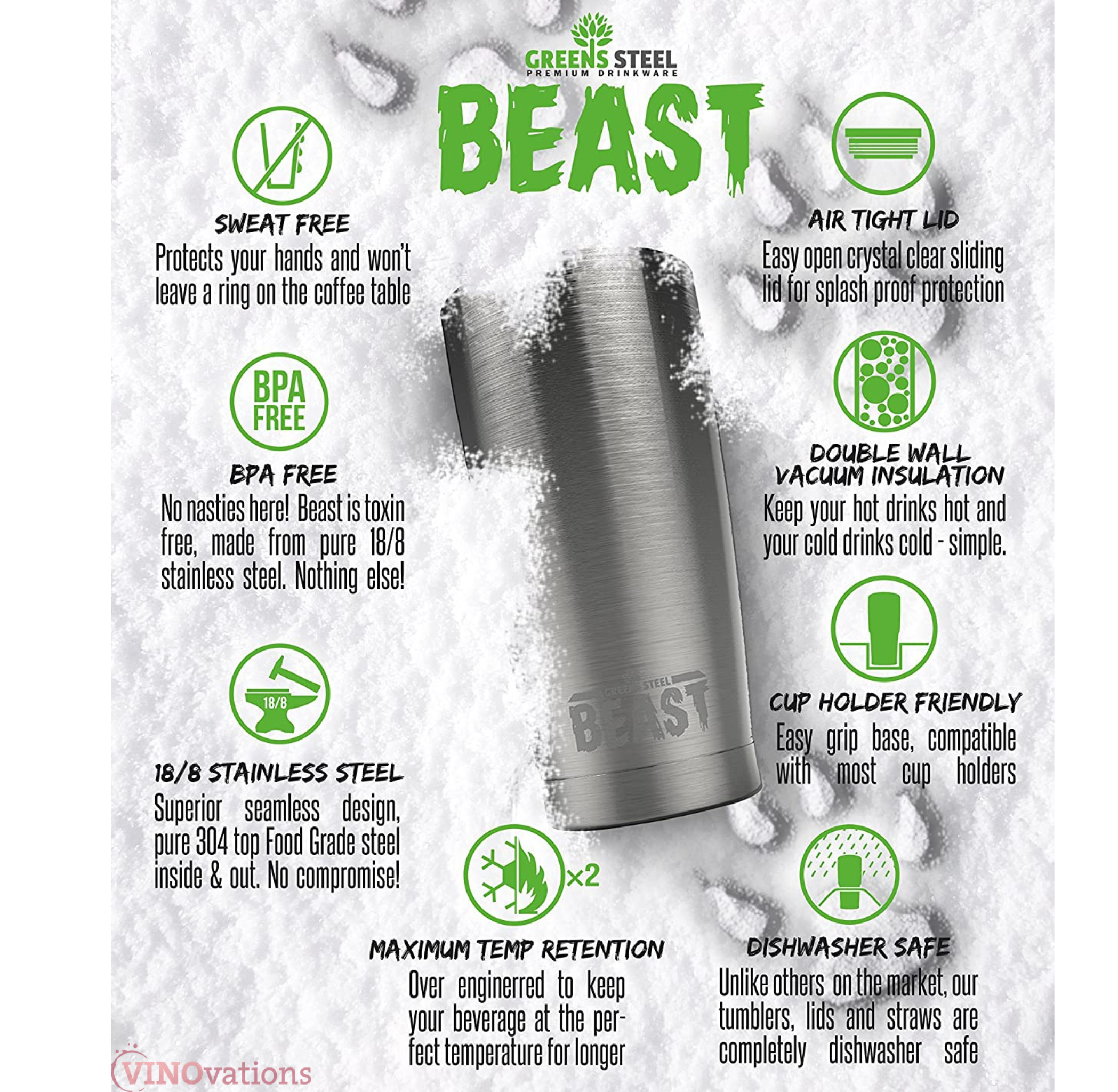 BEAST Custom Engraved 20oz Tumbler